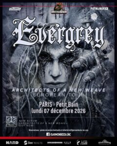 Affiche du concert de Evergrey à Paris le 7 décembre 2026