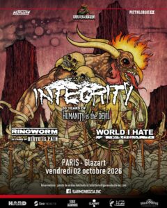 Affiche du concert de Integrity à Paris le 2 octobre 2026